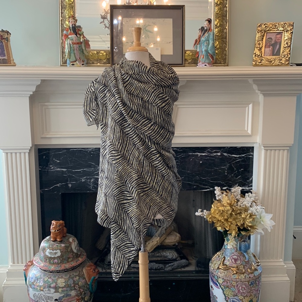 Oversized Sheer print 78”x41” African print scarf